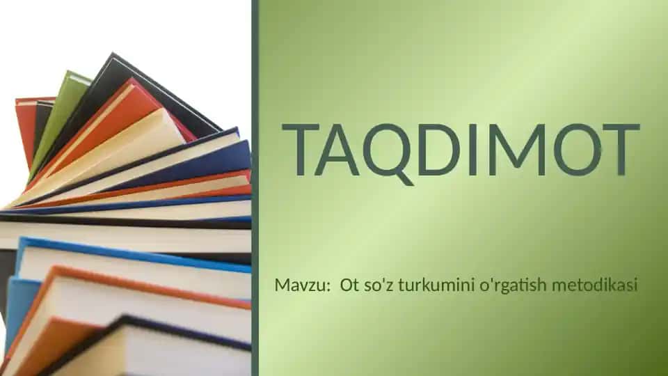 Otso'zturkuminio'rgatish metodikasi