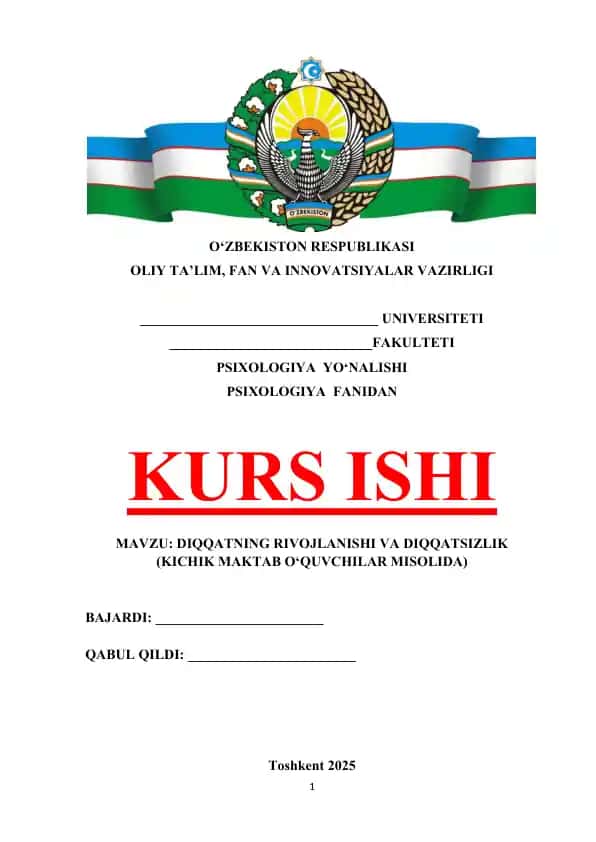 Diqqatning rivojlanishi va diqqatsizlik