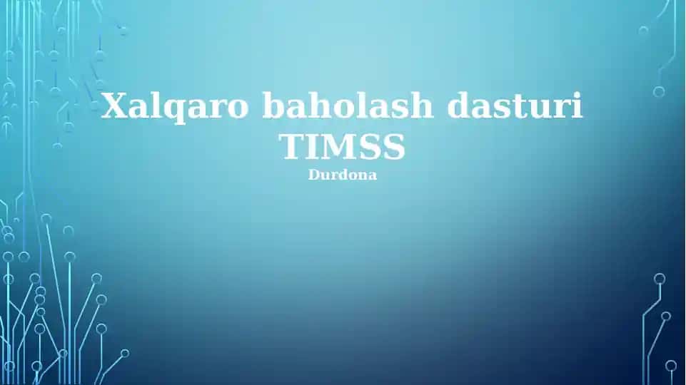 TIMSS Xalqaro baholash dasturi