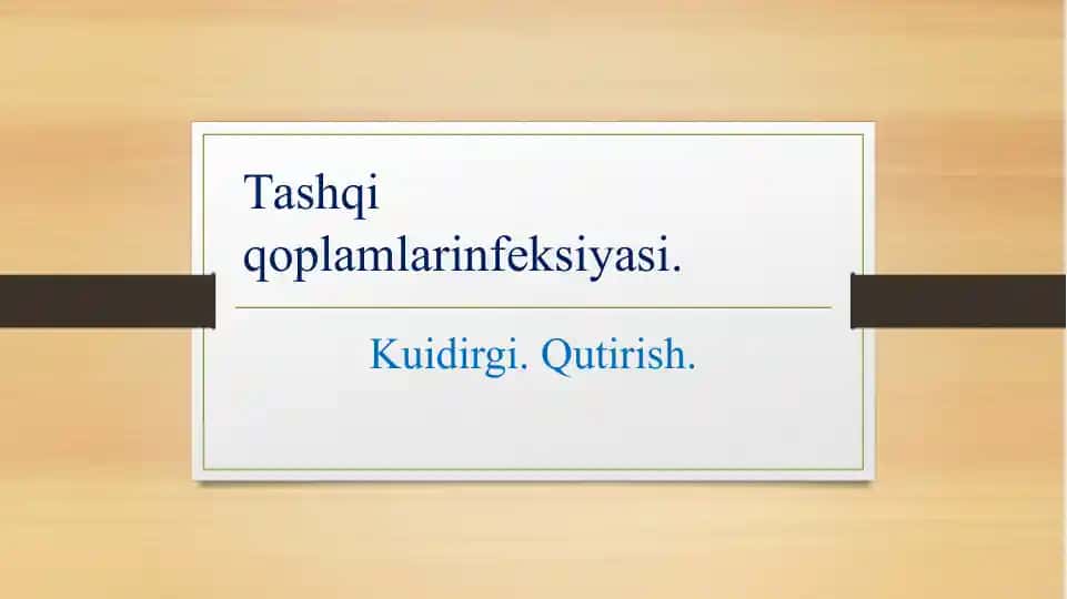 Tashqiqoplamlar infeksiyasi