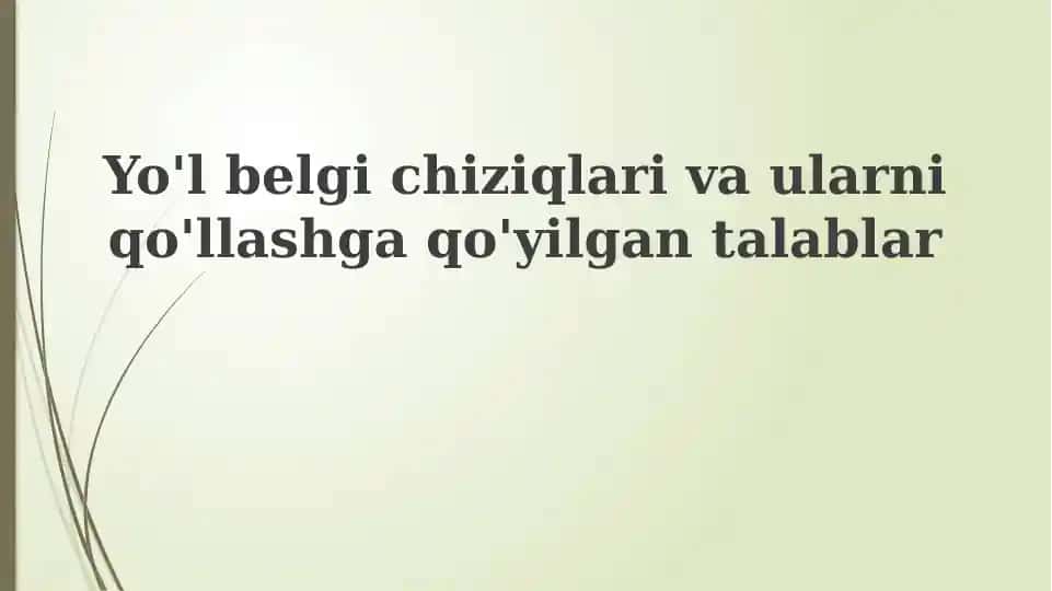 Yo'l chiziqlari