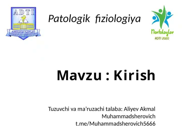 Patologik Fiziologiya