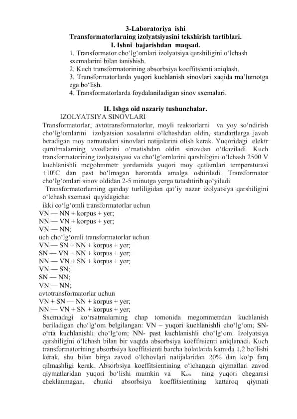 Elektr xavfsizligi asoslari