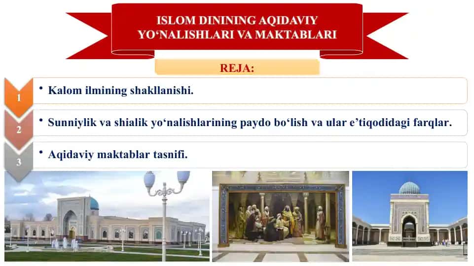 Islomining Aqidaviy Yonalishlari va Maktablari