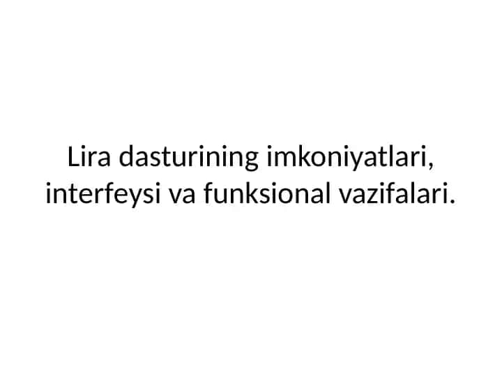 Lira dasturi