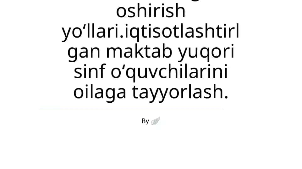 Oila hayoti ta'limi uchun iqtisodiy jihatdan samarali strategiyalar