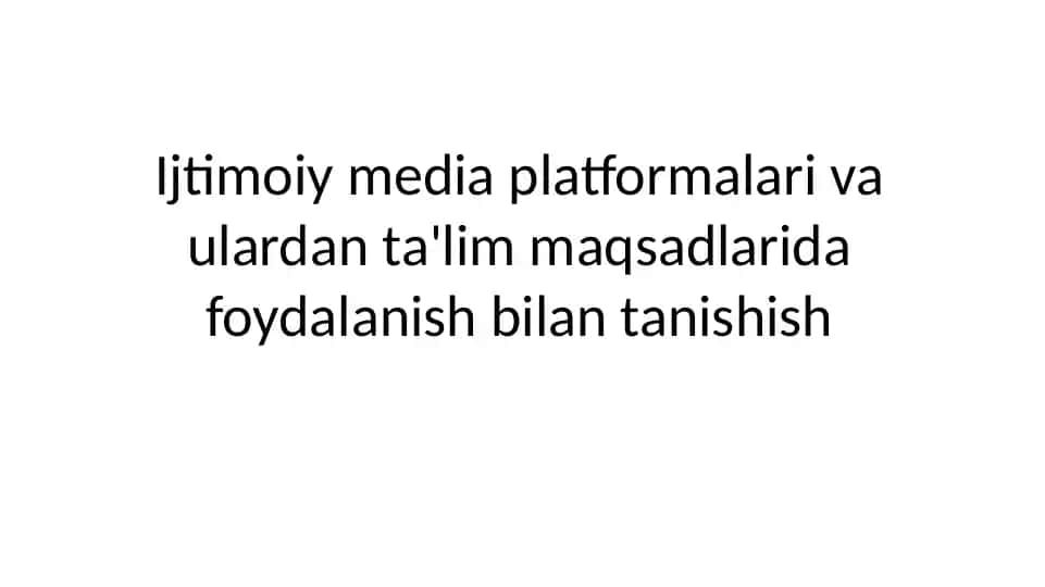 Ijtimoiy mediaplatformalari