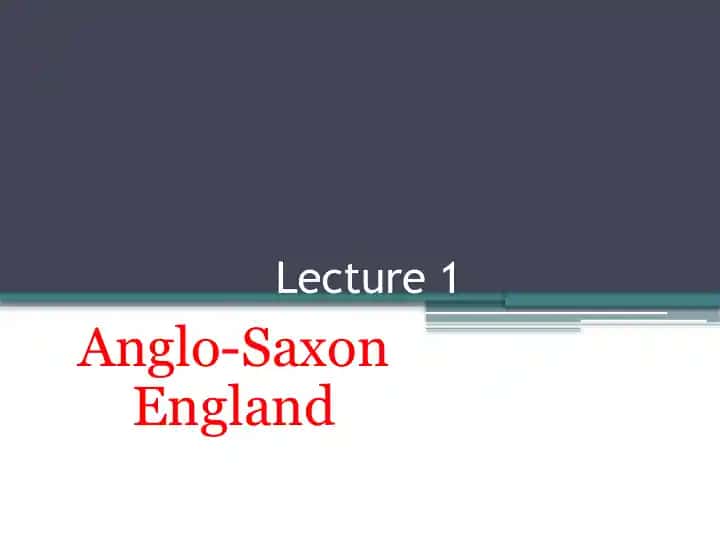 Anglo-Saxon England