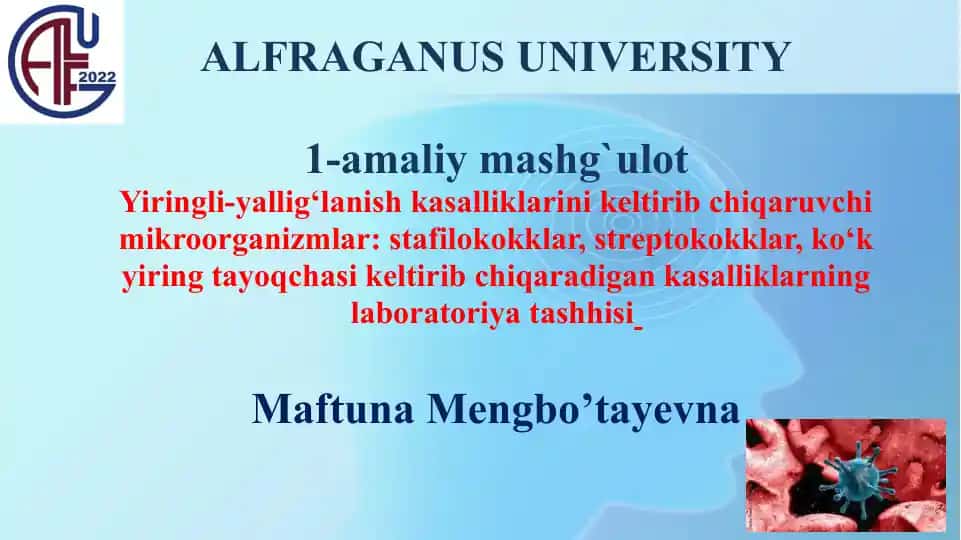 Yiringli-yallig‘lanish kasalliklarini keltirib chiqaruvchi mikroorganizmlar