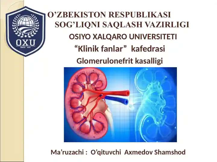 Glomerulonefrit kasalligi