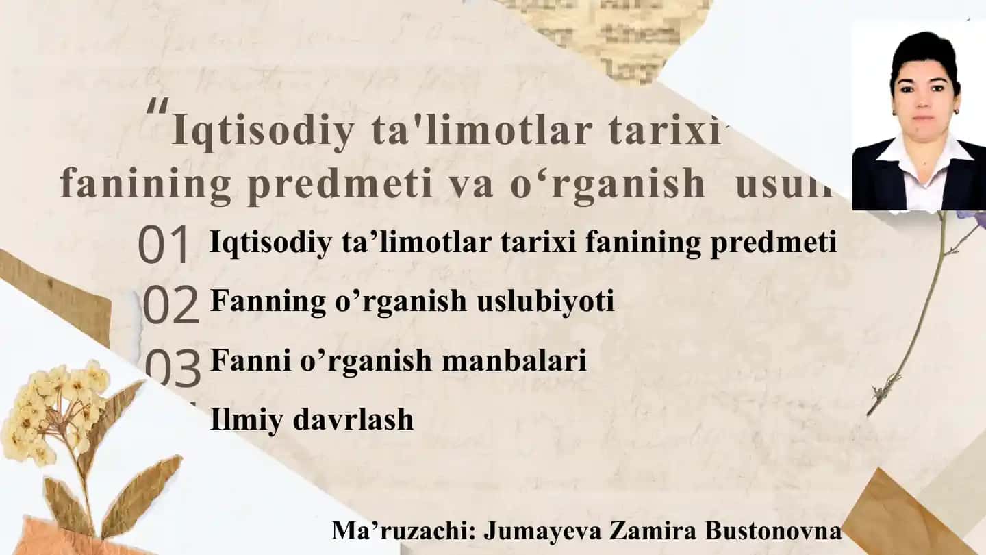 Iqtisodiy ta'limotlar tarixi