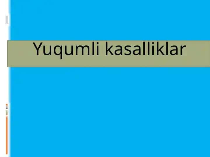 Yuqumli kasalliklar
