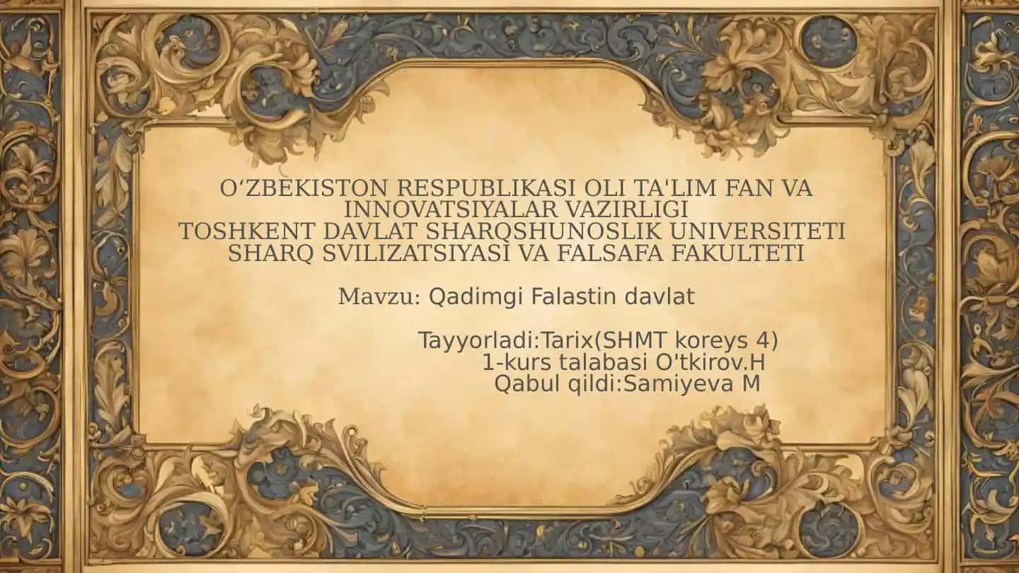 Qadimgi Falastin davlati