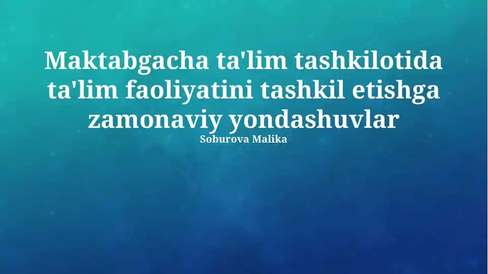 Interaktiv ta'lim texnologiyalari