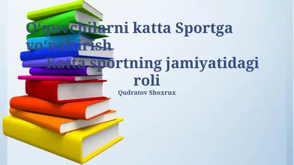 Oʻquvchilarni katta Sportga yoʻnaltirish