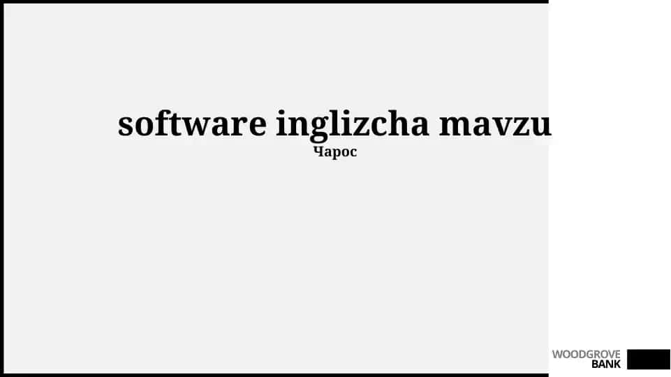Ingliz tili darslarida dasturiy taʼminot