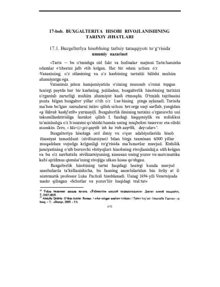 Buxgalteriya Hisobi Tarixiy Jihatlari