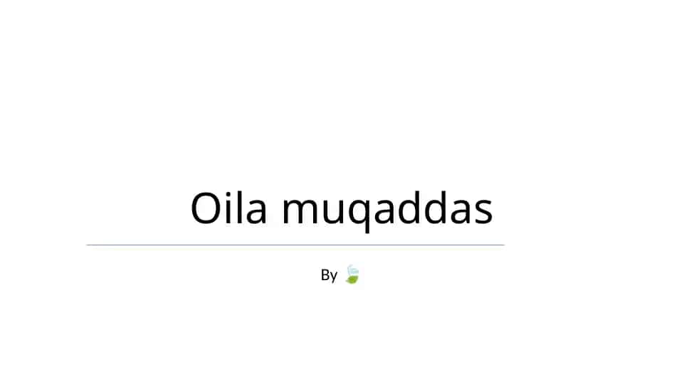 Oila muqaddas