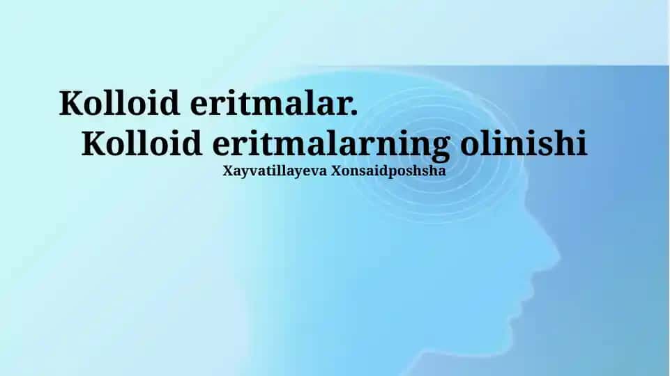 Kolloid eritmalar