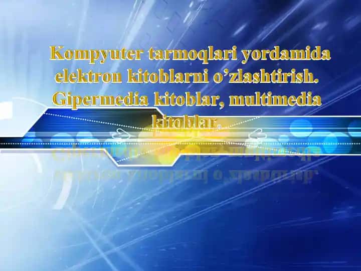 Elektron o‘quv qo‘llanma
