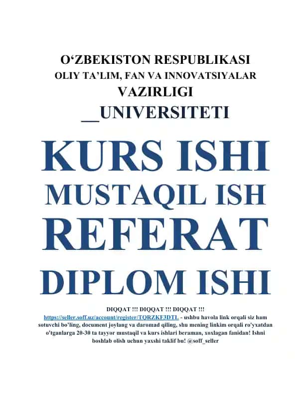 Kurs ishi “Badiiy matnda nisbiy so‘zlar vositasida bog‘langan qo‘shma gaplar”