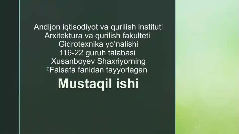 Falsafafanidantayyorlagan