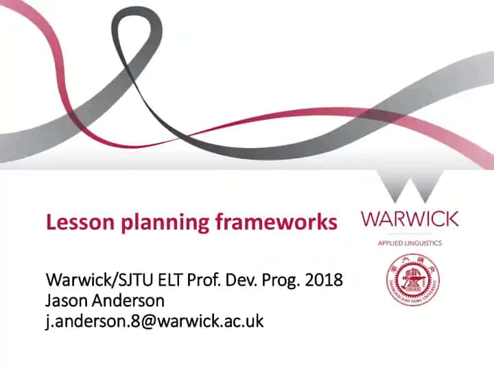 Lesson planning frameworks