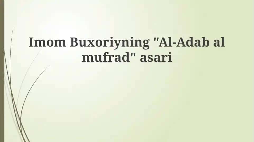 Al-Adab al-Mufrad