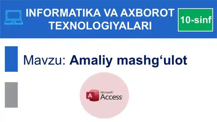 Ma'lumotlar omborini boshqarish tizimlari haqida tushunchalar