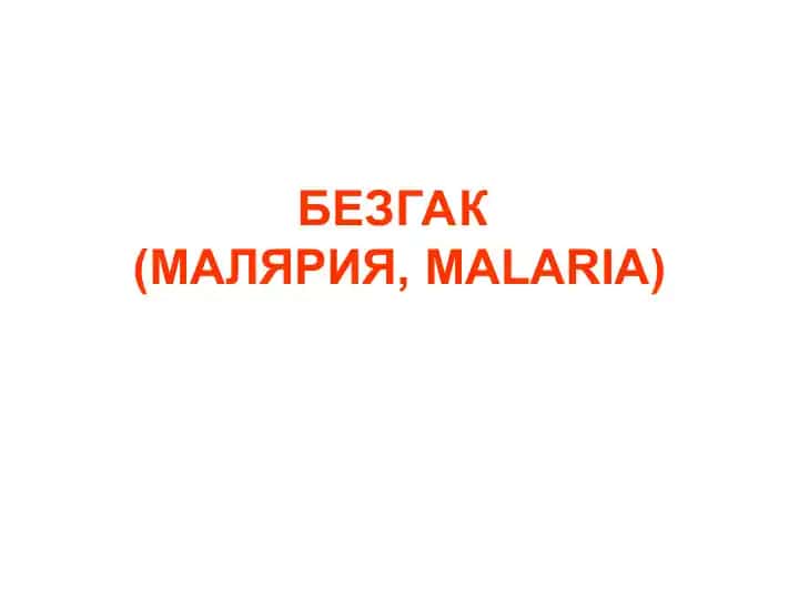 БЕЗГАК (МАЛЯРИЯ, MALARIA)