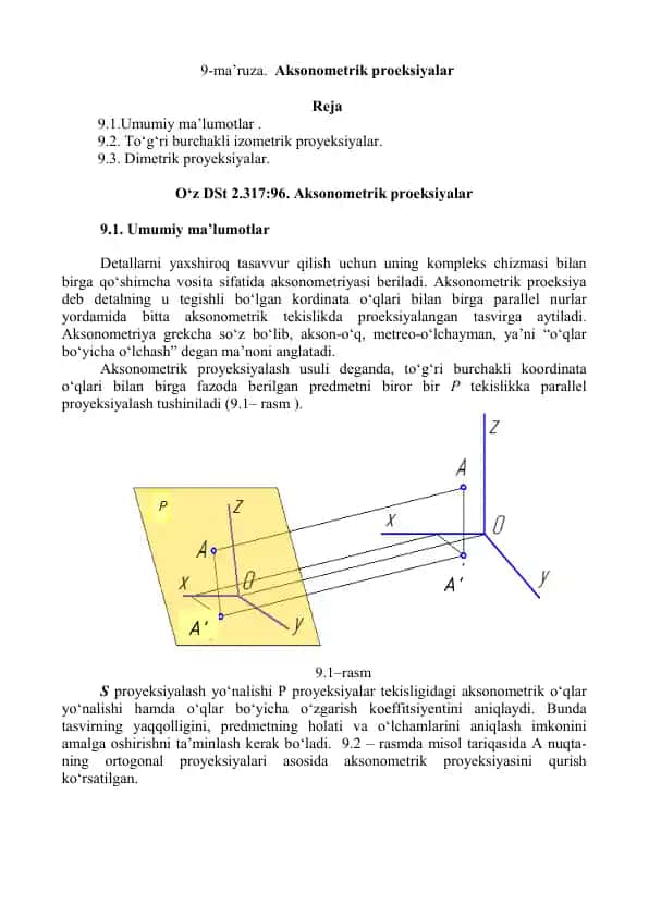 Aksonometrik proeksiyalar