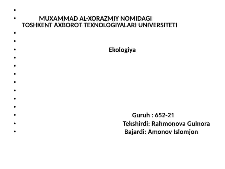 Ekologiyagaoidatamalar