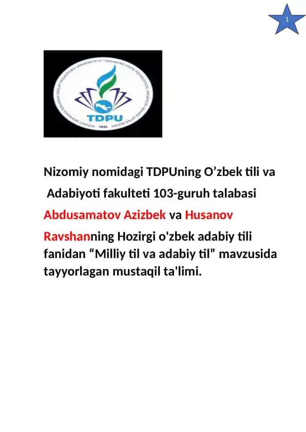 Tayanch tushunchalarning o'zbekcha-inglizcha lug'ati