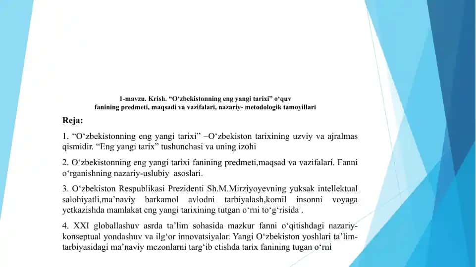 O‘zbekistonning eng yangi tarixi