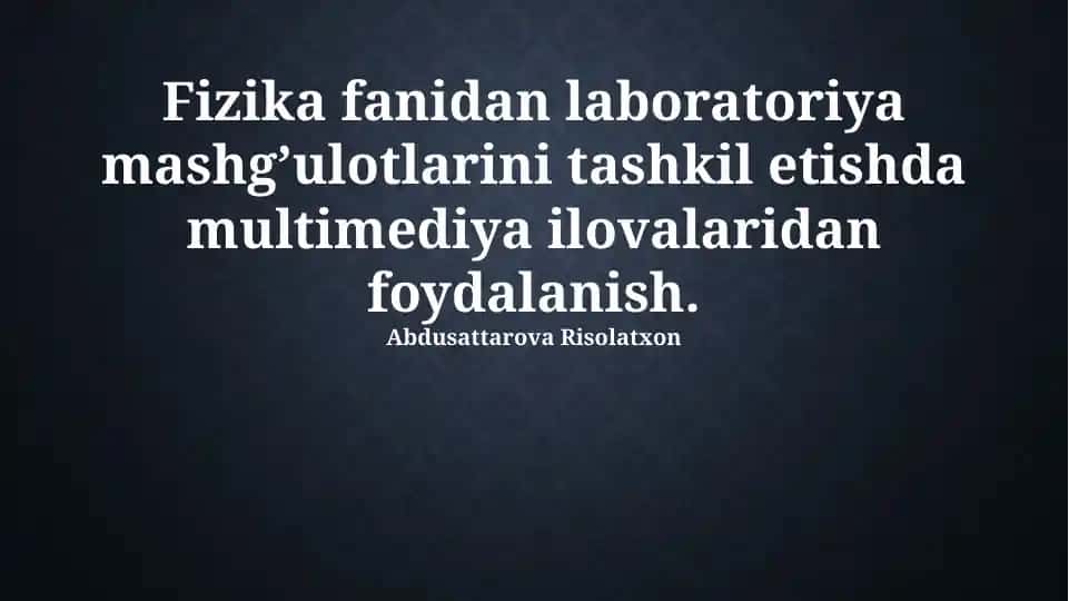 Multimedia Texnologiyalarining Imkoniyatlari