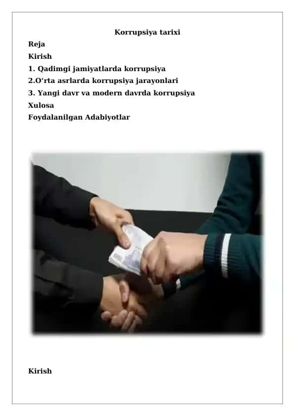 Korrupsiya tarixi