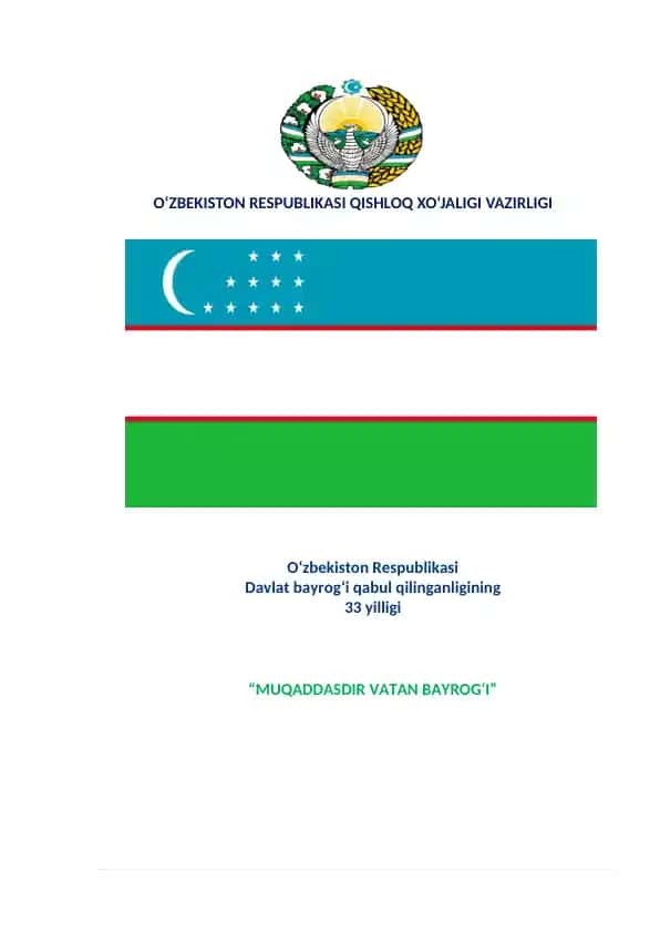 O‘zbekiston Respublikasi davlat bayrog‘i