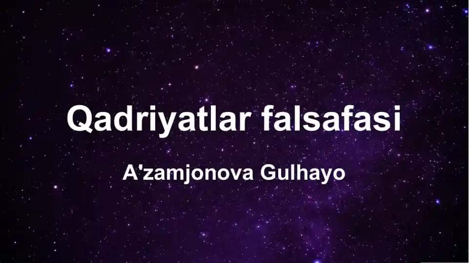 Qadriyatlar falsafasi