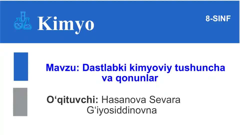 Kimyo darsi