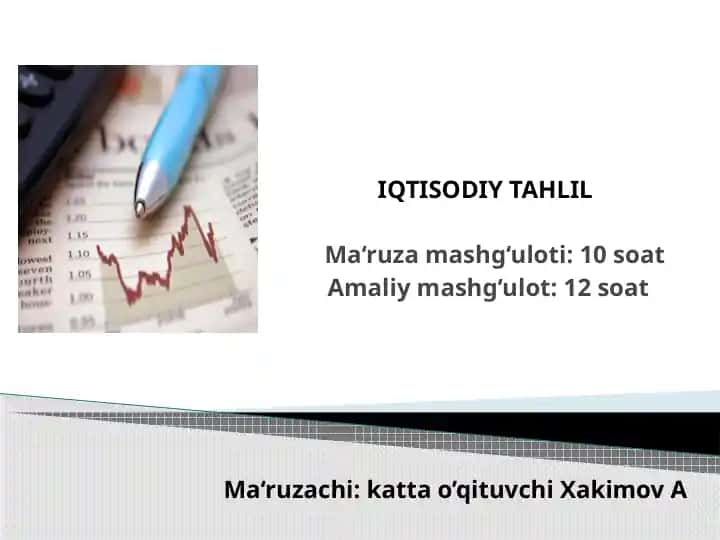 Iqtisodiy tahlilning shakllanishi va fan sifatida rivojlanish bosqichlari