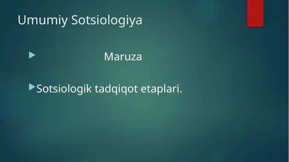 Sotsiologik tadqiqot etaplari.
