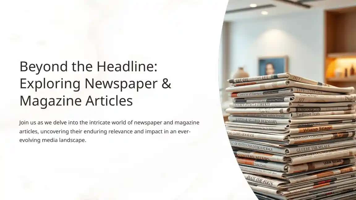 Beyond the Headline: Exploring Newspaper & Magazine Articles
