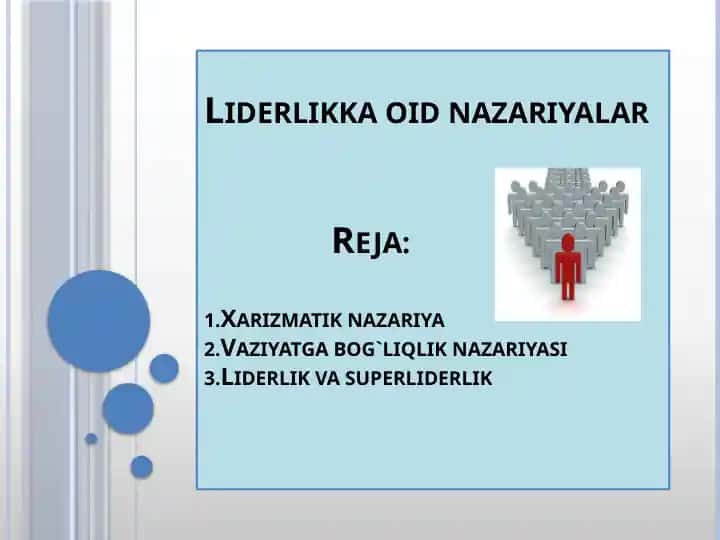 Liderlikka oid nazariyalar