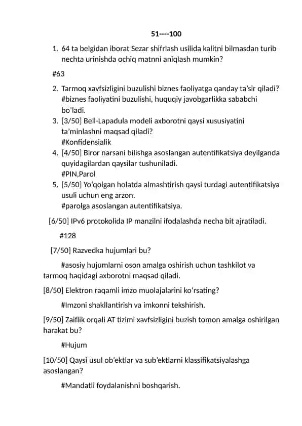 Sezar shifrlash usuli