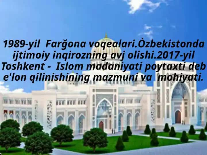 1989-yil Farğona voqealari. Òzbekistonda ijtimoiy inqirozning avjolishi
