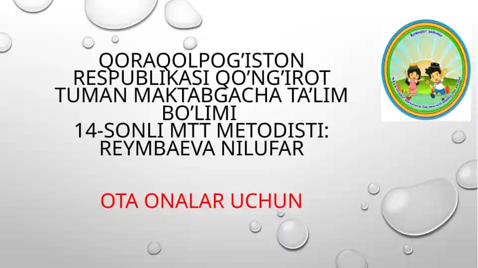Bolalar Tarbiyasi