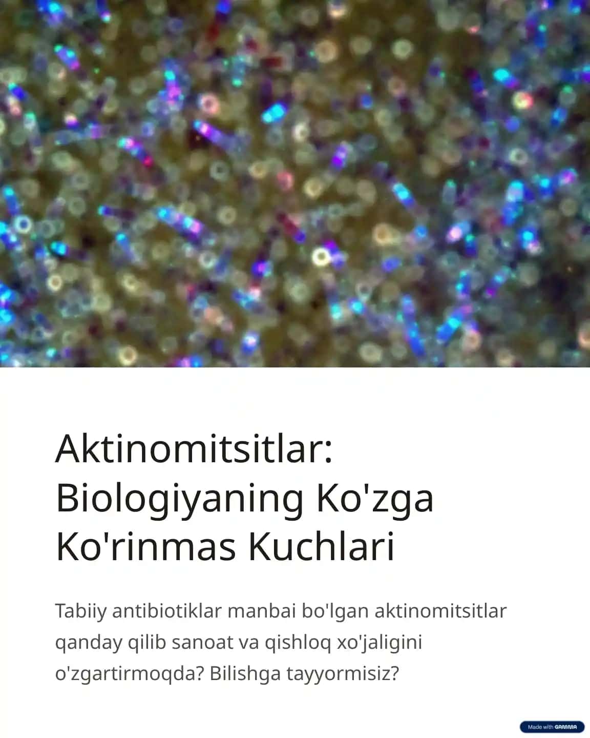 Aktinomitsitlar: Biologiyaning Ko'zga Ko'rinmas Kuchlari