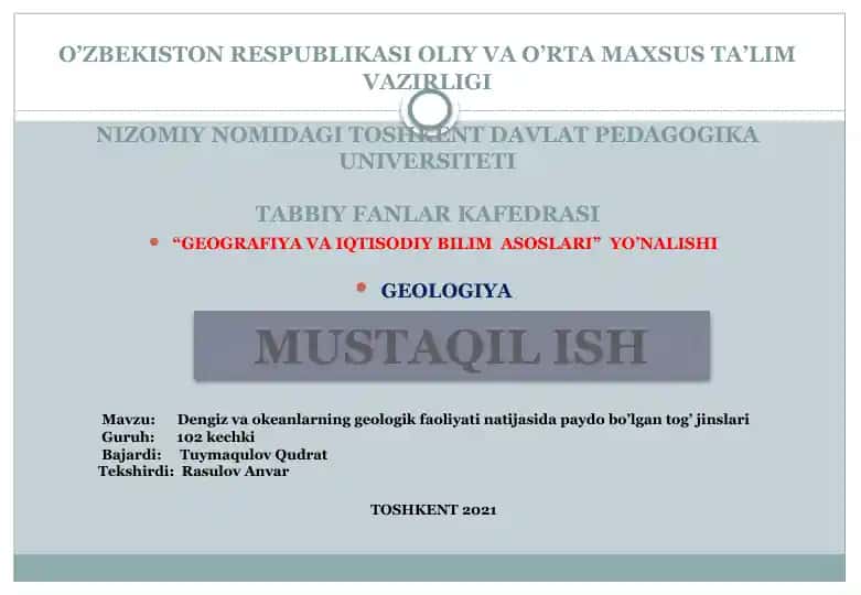 GEOLOGIYA