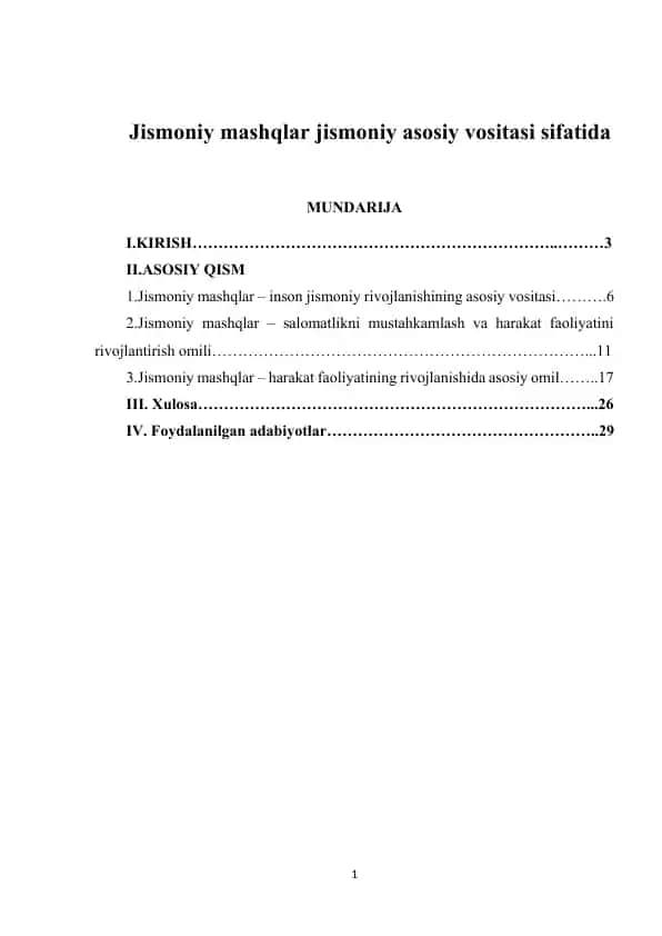 Jismoniy mashqlar