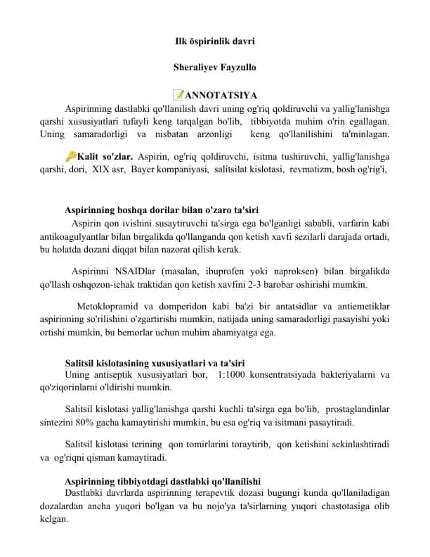 Aspirin